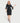 Lisa 2.0 Black Chiffon Sleeve Faux Wrap Dress