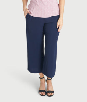 Beverly Navy Cropped Pants