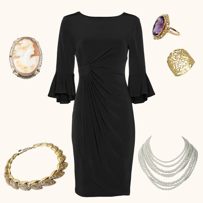 little black dress with gold accessories Bandeau Trim Detail Fitted Mini In | EGO US soft fabric make it a chic choice for cocktail parties 5 Creative Ways to Accessorize