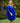 Jeanette Deep Cobalt Chiffon Sleeve Dress