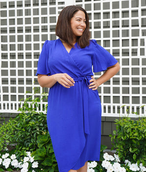 Lauren Sapphire Wrap Dress