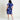 Woman posing wearing Cobalt Daphne Cobalt Floral Chiffon Popover Dress from Connected Apparel