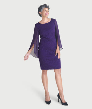 Stevie Eggplant Lace Dress