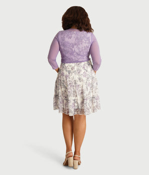 Suzie Orchid Floral Dress with Shrug