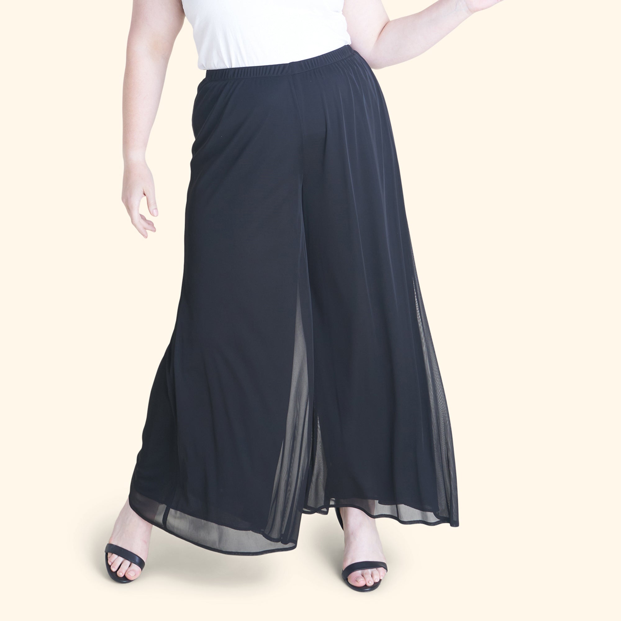 Sheri Black Palazzo Pant | Connected Apparel | Weite Hosen