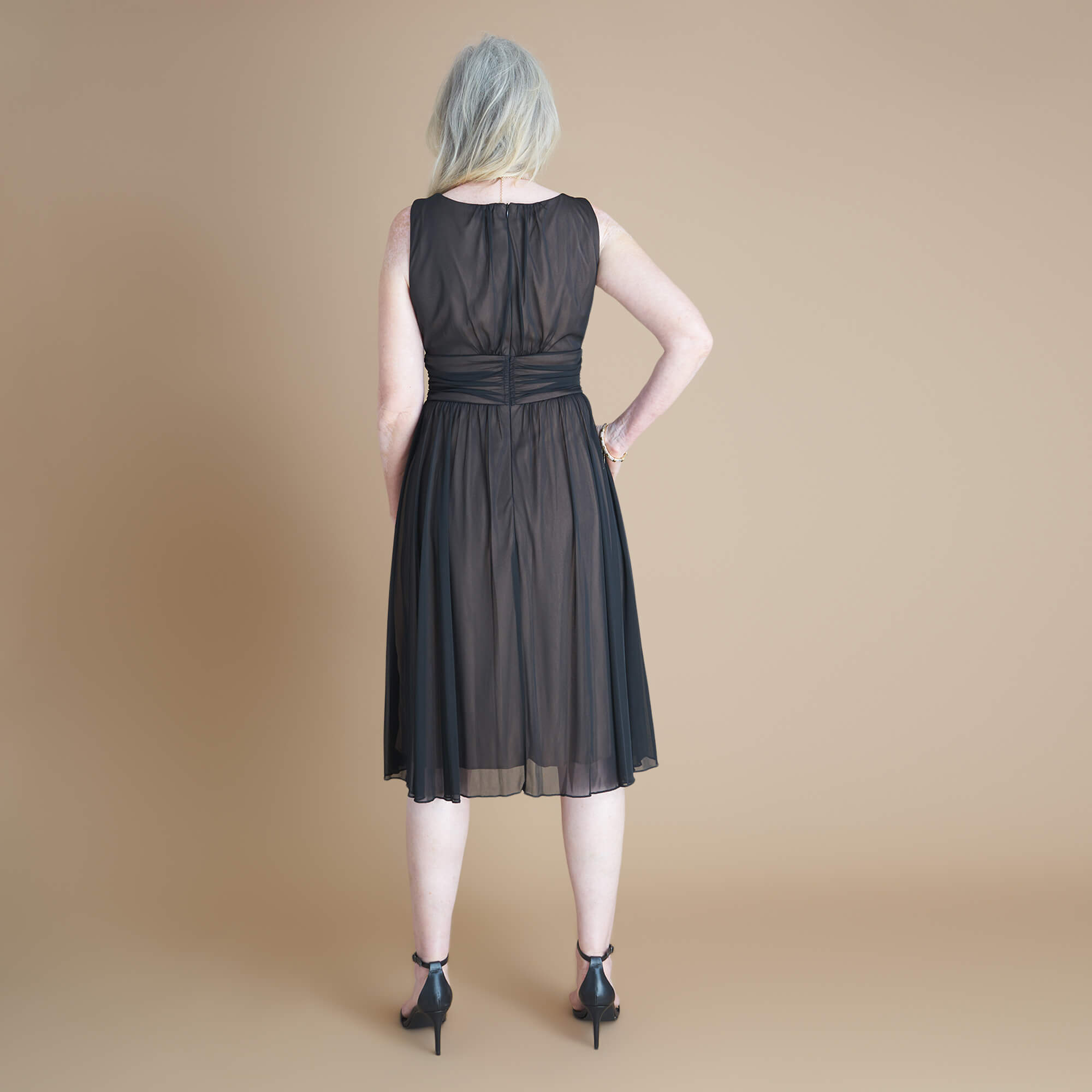 Cora Sleeveless A-Line Midi Dress | Connected Apparel