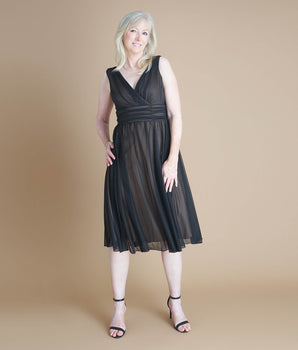 Cora Sleeveless A-Line Midi Dress