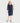 Lisette Navy Faux Wrap Dress