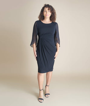 Lisette Chiffon Sleeve Little Black Dress