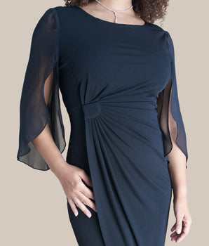 Lisette Chiffon Sleeve Little Black Dress