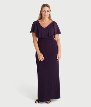 Sunny Aubergine Floor Length Dress