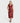 Tonya Red Abstract Cowl Neck Midi Dress