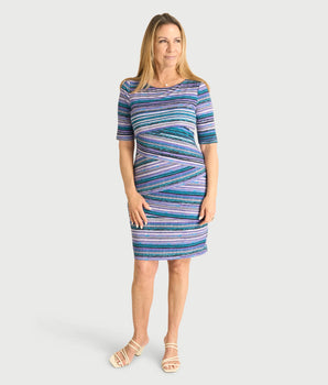 Brandy Peacock Asymmetrical Layer Dress