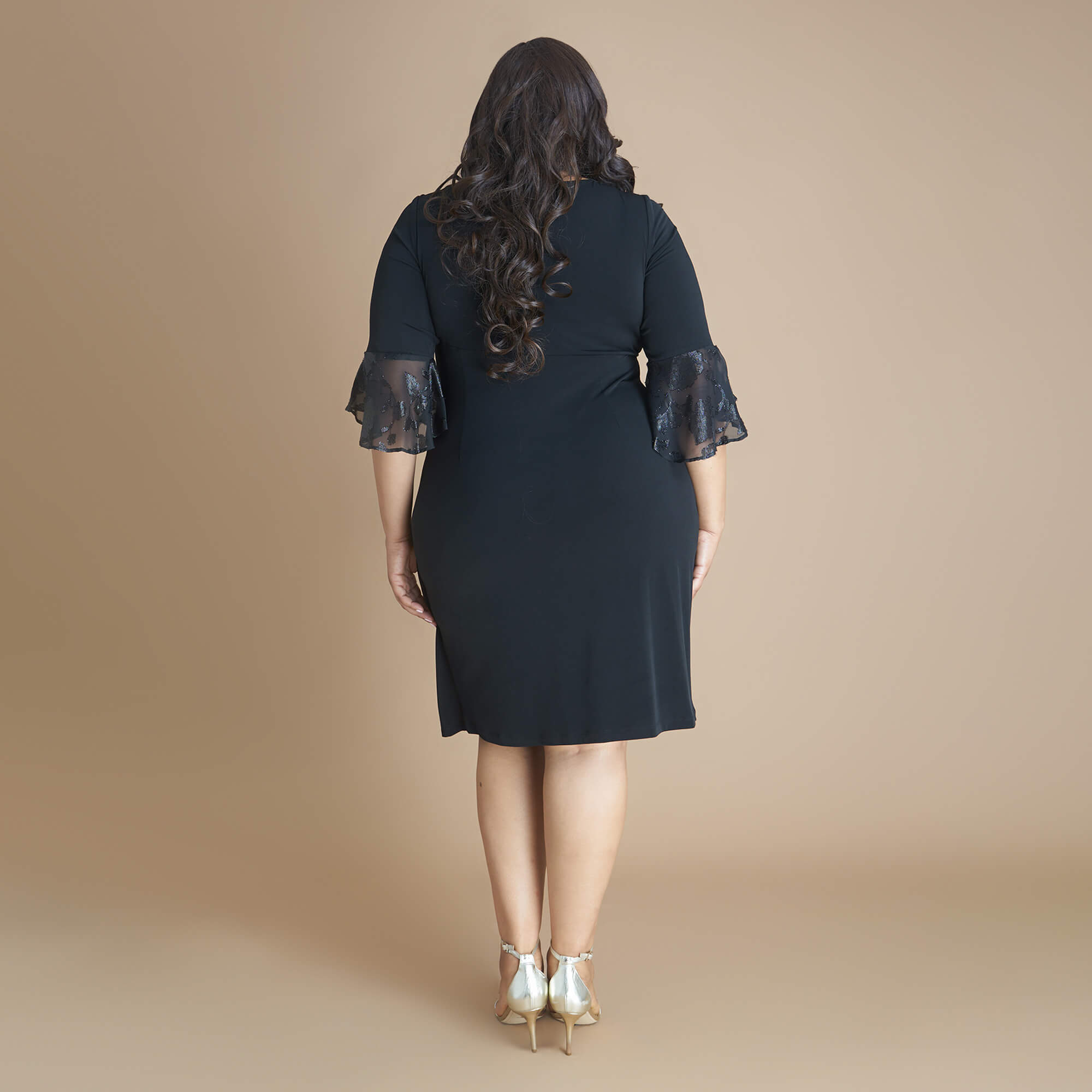 Black Illusion Lace Bra Ankle Length Wrap Slit Chiffon Skirt Two-piece -  Princessly