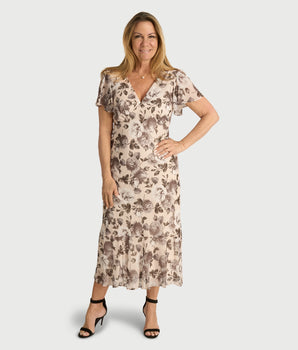 Lily Cameo Floral Midi Dress