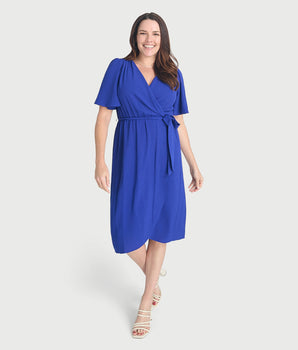 Lauren Sapphire Wrap Dress