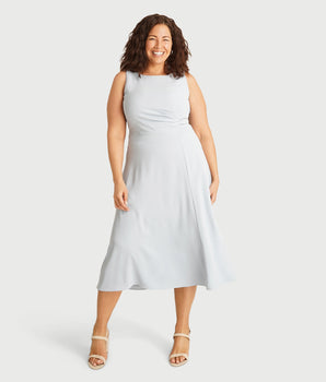 Halle Powder Blue A-Line Dress