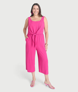 Jori Bright Fuchsia Two-Pocket Jumpsuit